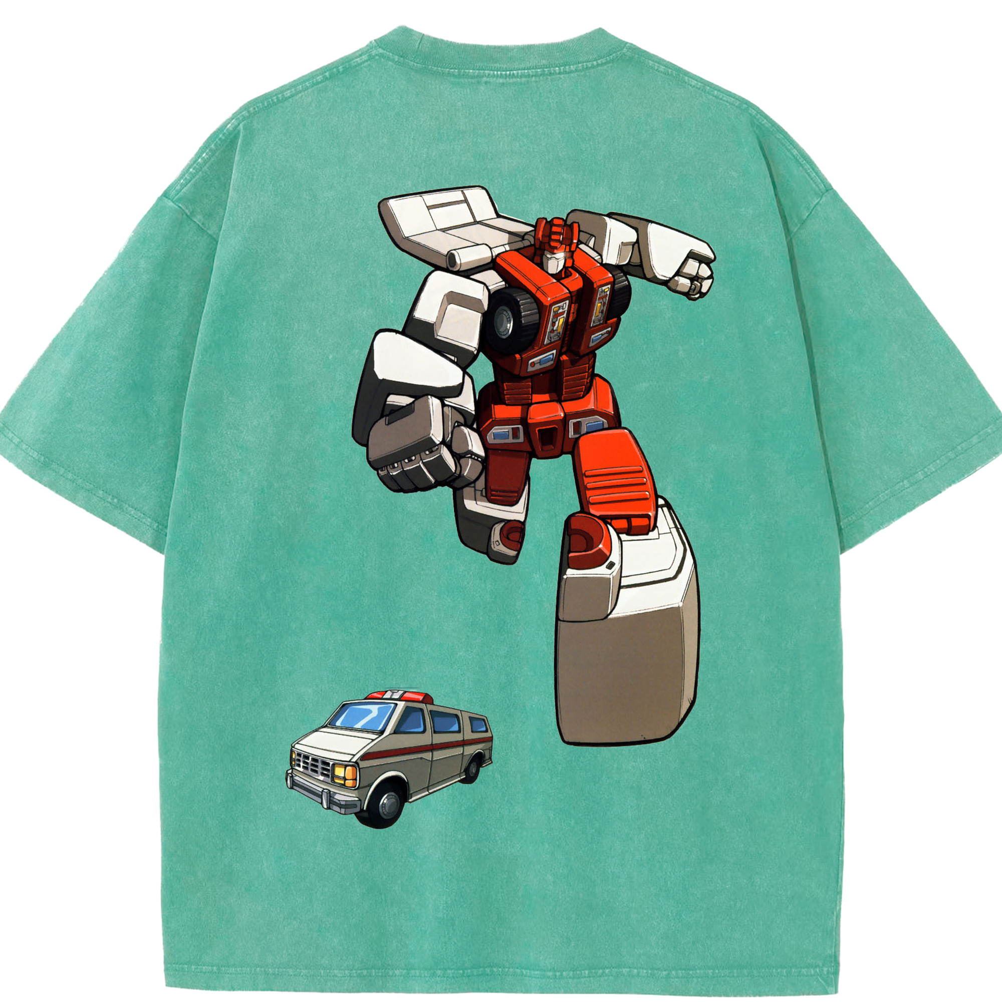 （画像用）  綿100% ヴィンテージ風 半袖Tシャツ（背面プリント）